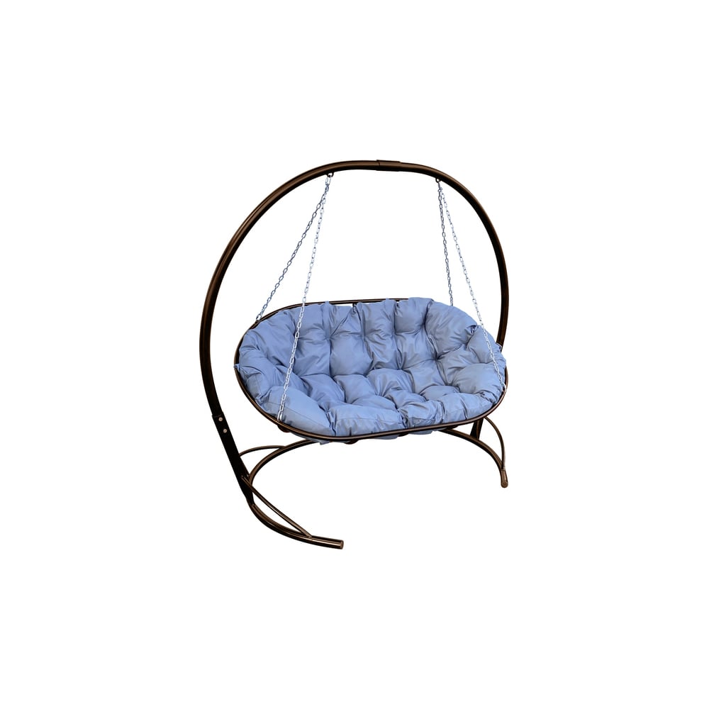 Изображение товара Диван M-GROUP МАМАСАН подвесной коричневый с серой подушкой 3 места