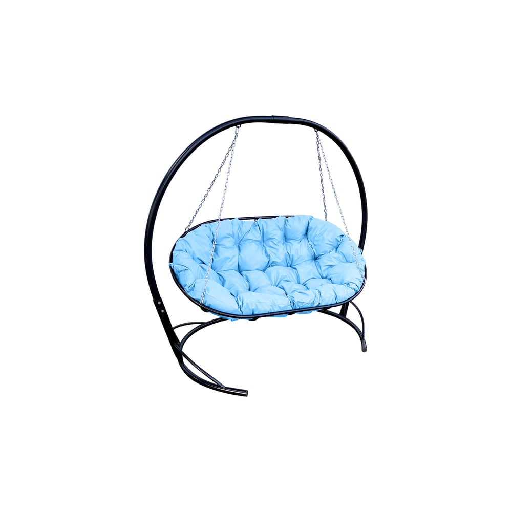 Изображение товара Диван M-GROUP МАМАСАН подвесной черный с голубой подушкой 12120403