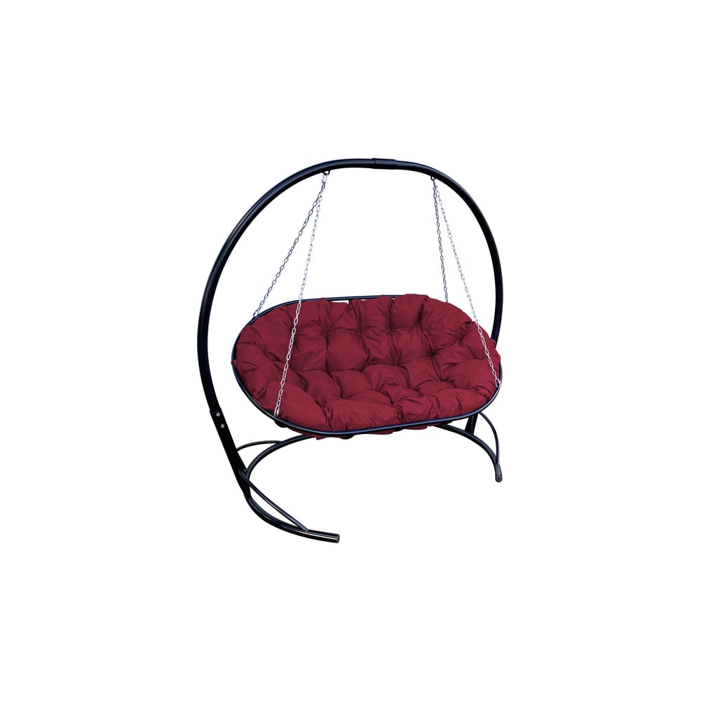 Изображение товара Диван M-GROUP МАМАСАН подвесной бордовые подушки стильный и удобный