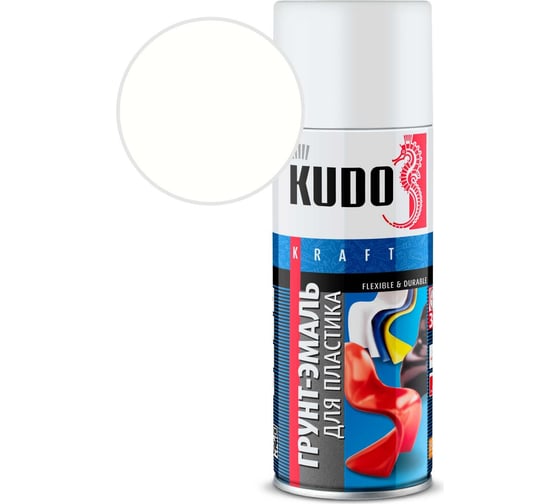 Изображение товара Грунт-эмаль для пластика KUDO белая (RAL 9003) KU-6003