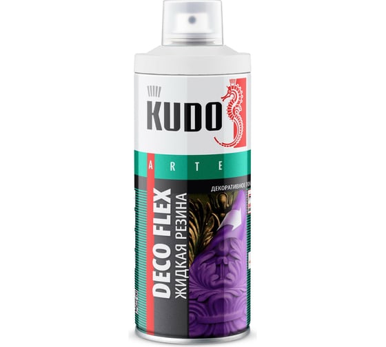 Изображение товара Краска для декоративных работ KUDO жидкая резина DECO FLEX белая KU-5301