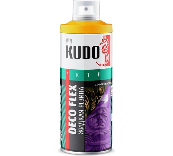 Изображение товара Краска для декоративных работ KUDO DECO FLEX жидкая резина золото KU-5331