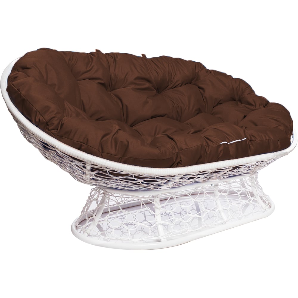 Изображение товара Диван M-GROUP МАМАСАН с ротангом и подушками коричневого цвета 1640мм