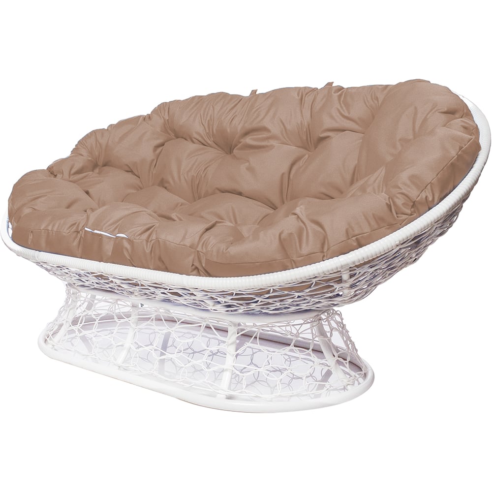 Изображение товара Диван M-GROUP МАМАСАН с ротангом и бежевыми подушками, 3 места