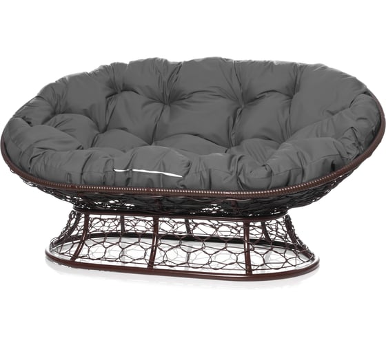 Изображение товара Диван M-GROUP МАМАСАН с ротангом коричневое, серая подушка 12110209