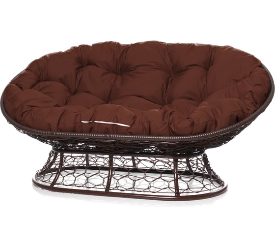 Изображение товара Диван M-GROUP МАМАСАН с ротангом коричневое, коричневая подушка 12110205