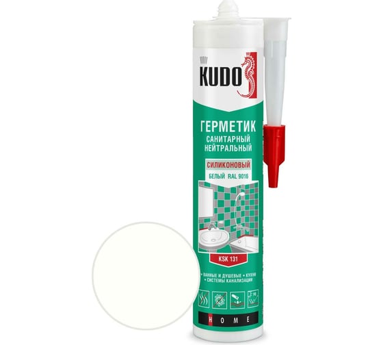 Изображение товара Нейтральный санитарный герметик KUDO белый 280 мл KSK-131