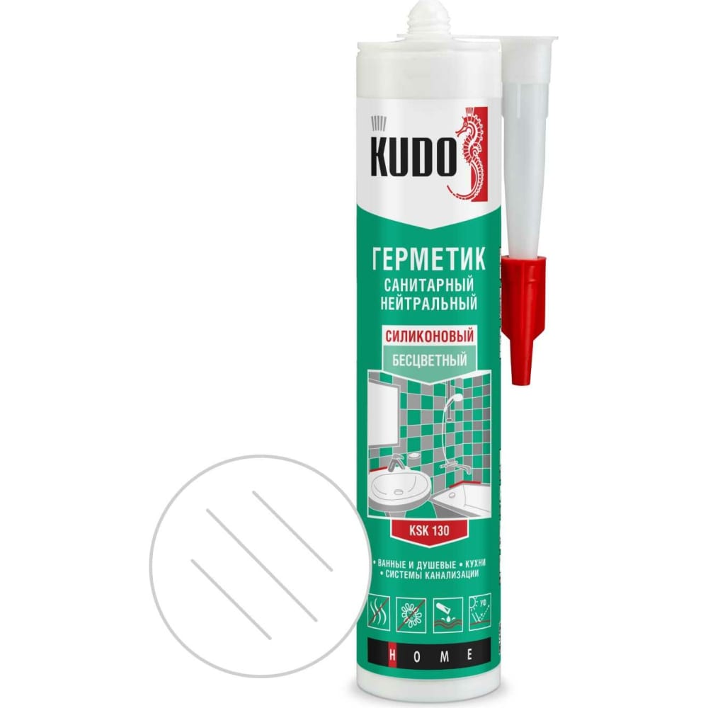 Нейтральный санитарный герметик KUDO герметик силиконовый момент санитарный 280 мл уксусный прозрачный