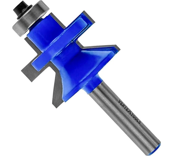 Изображение товара Набор фрез по дереву для вагонки 2 шт, хв-к 8 мм, D-50.8 мм/34.9 мм, H-28.6 мм, B-17.4 мм/9.45 мм vertextools 05-05-2-2