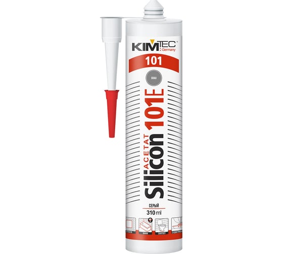 Изображение товара Силиконовый герметик KIM TEC серый 101Е 310мл 02-01-48