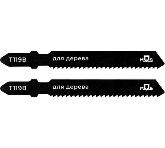 Изображение товара Пилка по дереву Т119В, HCS, 75 мм, 2 шт для лобзика MOS 40811М