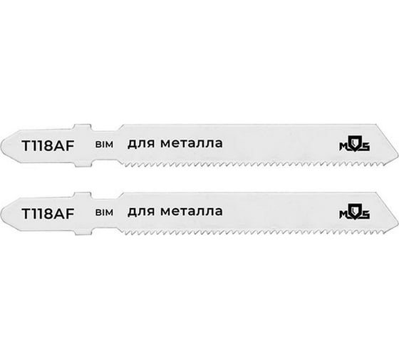 Изображение товара Пилка по металлу T118AF, Bimetal, 75 мм, 2 шт для лобзика MOS 40819М