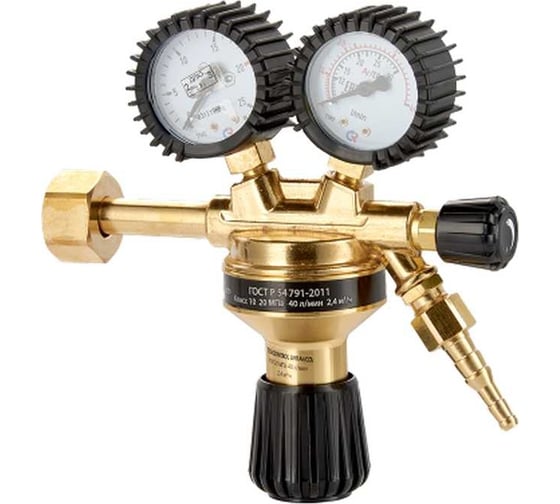 Изображение товара Регулятор расхода газа универсальный ТECH CONTROL UNI AR/CO2 (ArR-128), манометры с поверкой Сварог 98001