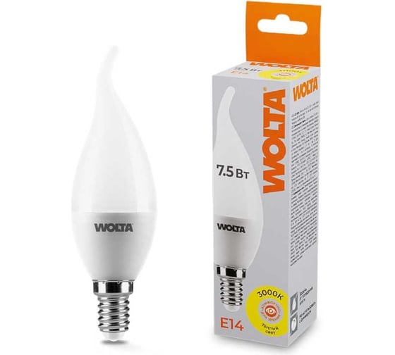 Изображение товара Лампа WOLTA LED 25YCD7.5E14