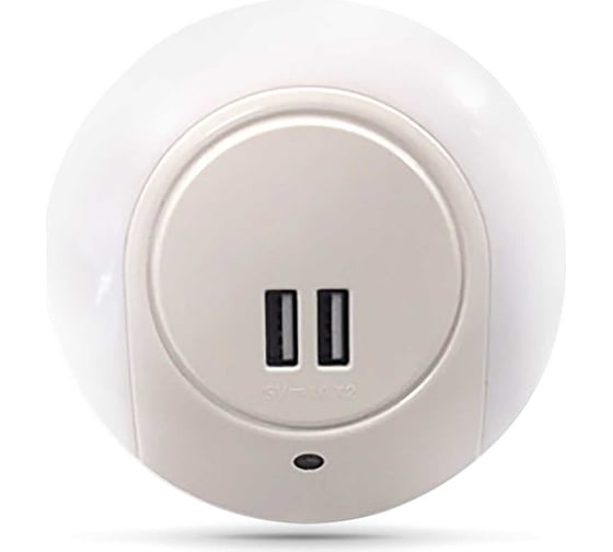 Изображение товара Ночник-сетевой адаптер Gauss модель 1w 220-240v 2usb led 1/10/120 NS001