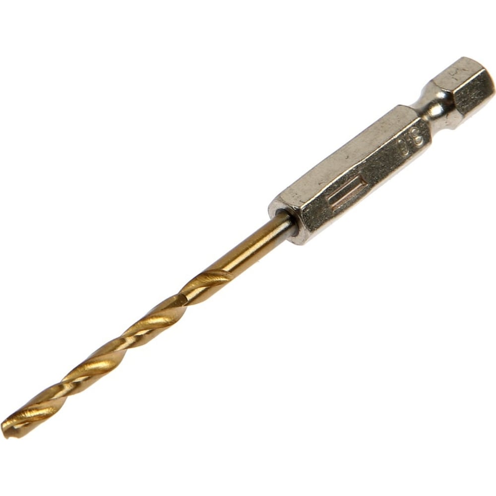 Изображение товара Сверло по металлу HSS-TiN 3x46 мм с шестигранным хвостовиком TUNDRA