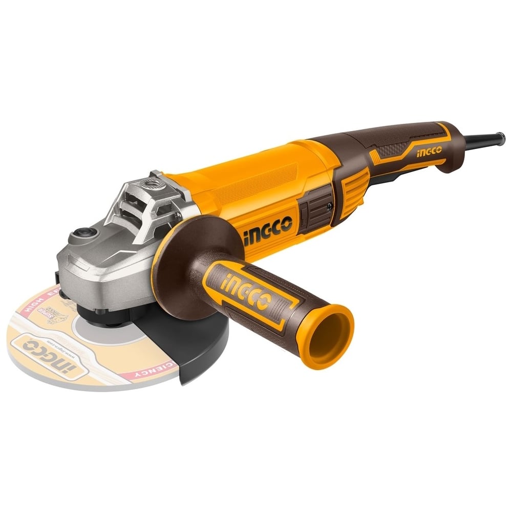 Изображение товара Угловая шлифовальная машина INGCO AG200018 180 мм мощность 2000 Вт щеточный двигатель