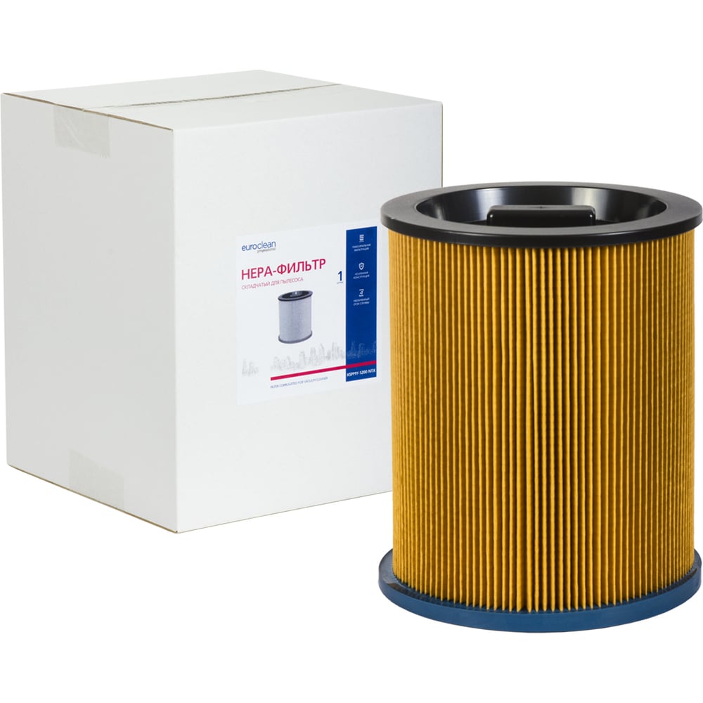 Складчатый фильтр для пылесоса Kress 1200 NTX EURO Clean фильтр euro clean eur kspm 1200 ntx для пылесосов kress 1200 ntx