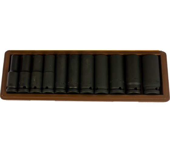 Изображение товара Набор торцевых ударных глубоких головок (11 предметов; 10-24 мм; 1/2DR) Ombra 912511 55509