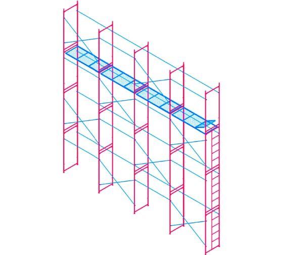 Изображение товара Комплект рамных лесов МЕГА М 8х8 783