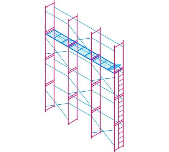 Изображение товара Комплект рамных лесов МЕГА М 8х6 782