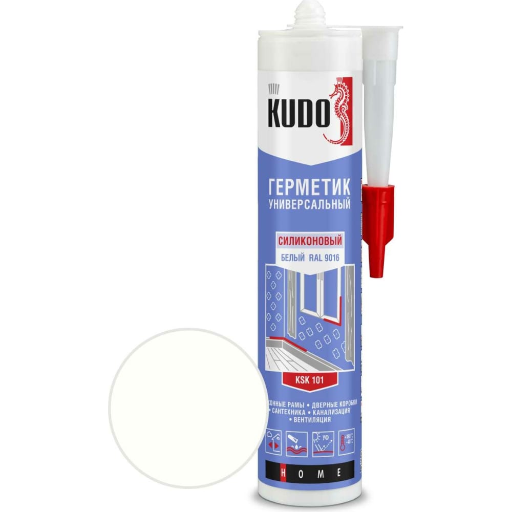 Универсальный силиконовый герметик KUDO герметик санитарный силиконовый момент henkel 280 мл белый 2047372