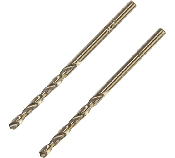Изображение товара Сверло по металлу HSS-Co, 5% кобальта, ц/х, 3.2x65 мм, 2 шт ТУНДРА 4087153