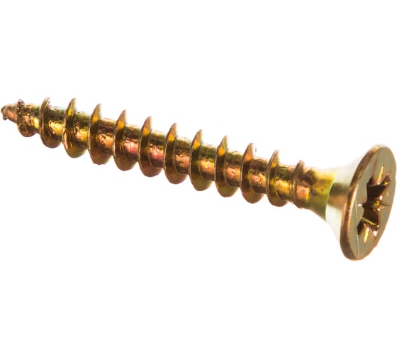 Изображение товара Шуруп для дерева Саморезик 6х40 универсальный потай, желтый цинк, Pz-3 300шт SYZ-6х40-300