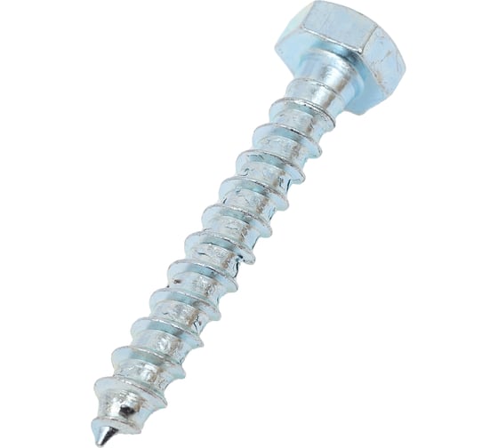 Изображение товара Шуруп Саморезик 8х50 шестигр, оцинк. DIN 571 100шт DIN571-8/50-100