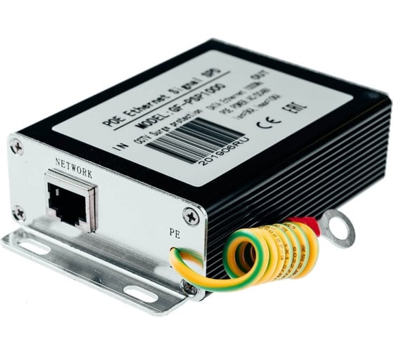 Изображение товара Устройство защиты линий Ethernet c РОЕ Giraffe GF-PSP1000 gf0367