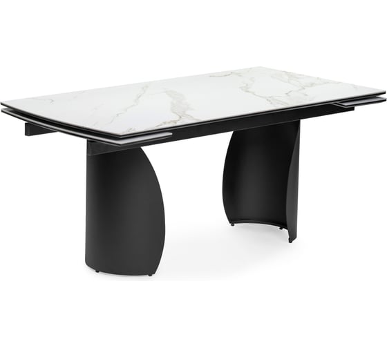 Изображение товара Стол Woodville готланд 160(220)х90x79 белый мрамор / черный 553534