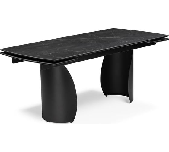 Изображение товара Стол Woodville готланд 180(240)х90x79 черный мрамор / черный 553535
