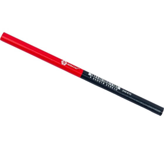 Изображение товара Строительный карандаш 2-хцветный, красный/синий 180 мм 1 шт. КОБАЛЬТ 248-610
