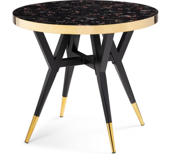 Изображение товара Деревянный стол Woodville selina 80x72 black / gold 15552