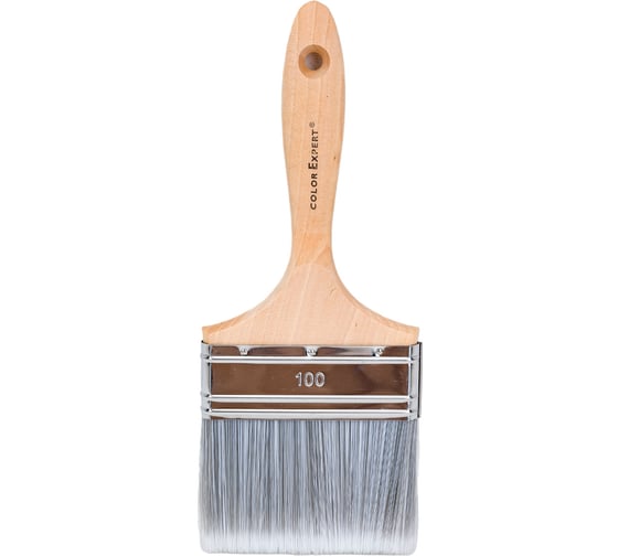 Изображение товара Кисть для акриловых лаков и лазурей, синтетическая щетина, деревянная ручка 100мм COLOR EXPERT 81189902