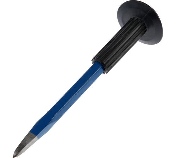 Изображение товара Зубило ТУНДРА пикообразное, арматурная сталь, резиновая рукоятка, 250 мм 1123544