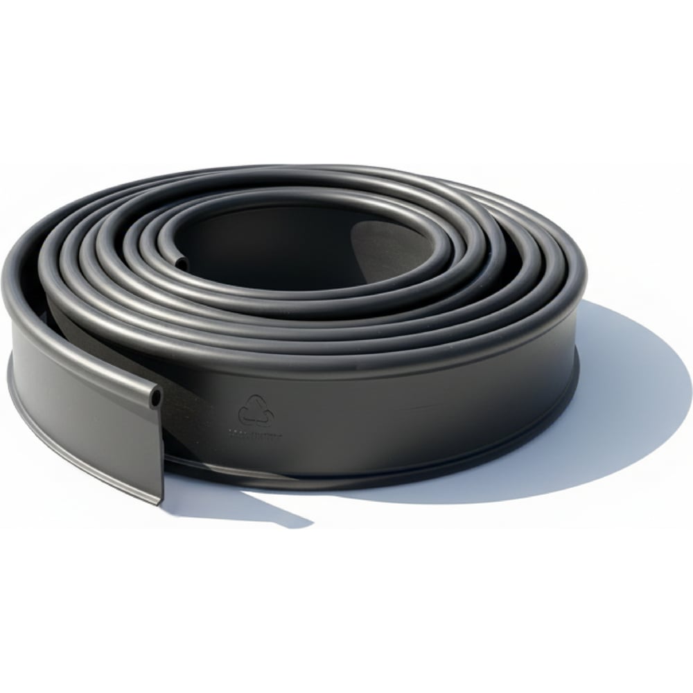 Изображение товара Бордюрная лента садовая ГеоПластБорд ДЕКО h 10см 20 метров цвет черный 748729005.20