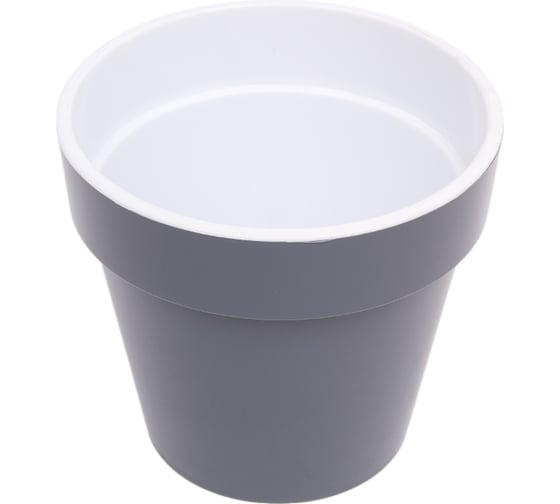 Изображение товара Кашпо ООО КЗНМ порто 2,4л со вставкой антрацит 527867