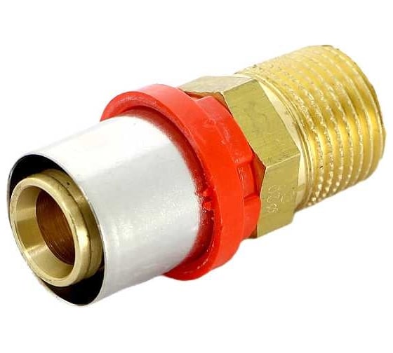 Изображение товара Прямое соединение Tiemme 16х3/4"Н латунь (пресс) 1650091 / 1650G001605CZ