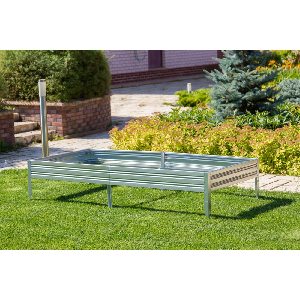 Изображение товара Оцинкованная грядка ВОЛЯ премиум 4х0,5м комплект ограждений