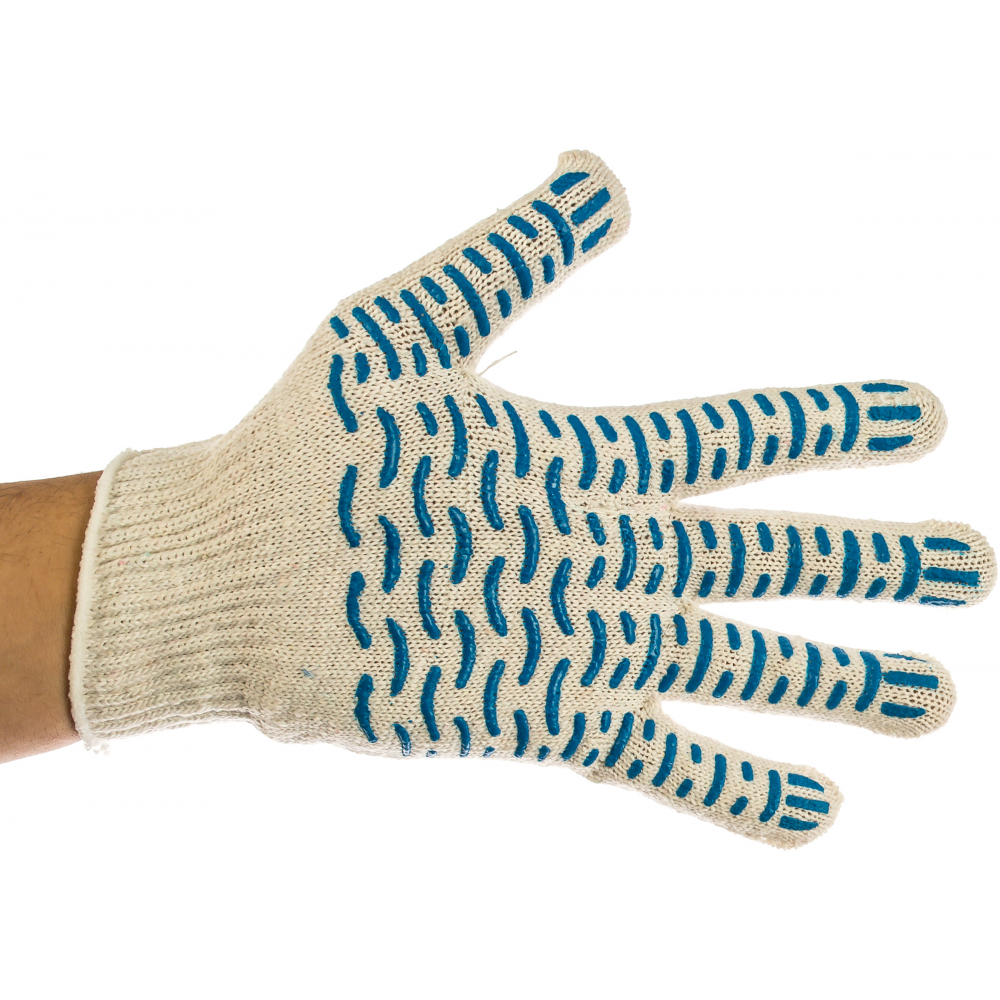 Трикотажные перчатки Россия трикотажные перчатки с пвх в 4 нити волна пара