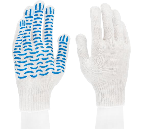 Изображение товара Трикотажные перчатки Без бренда ПВХ-покрытие Волна, 10 класс 67777