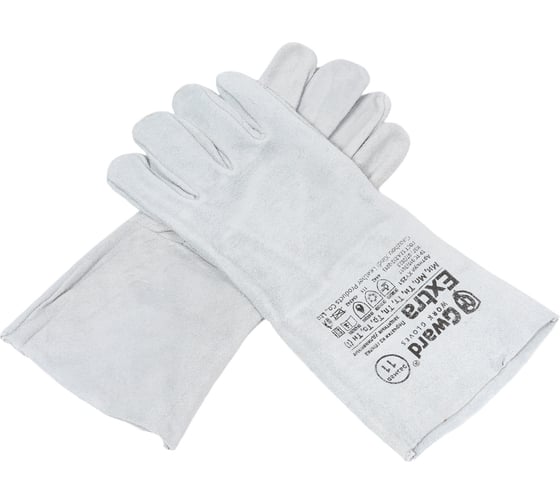 Изображение товара Краги из спилка Gward Extra  серые, без подкладки р. XXL 12 пар XY251