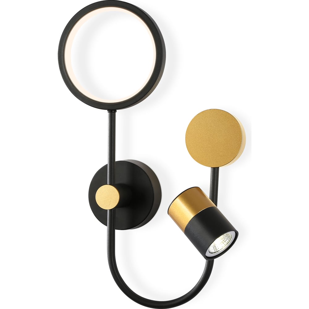 Изображение товара Настенный светильник Ambrella Light COMFORT 3 LED лампы черный золото стиль хай-тек