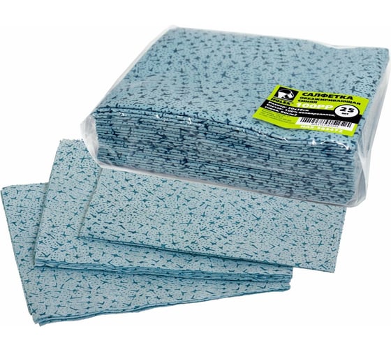 Изображение товара Обезжиривающая салфетка HOLEX 100PP 100% полипропилен, синяя, 80г/м2,30х38см 25 шт. HAS-383472