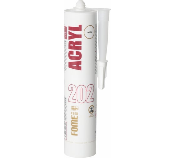 Изображение товара Акриловый герметик FOME FLEX ACRYL 202 (белый; 310 мл) 01-5-1-101