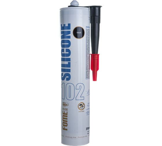 Изображение товара Силиконовый герметик FOME FLEX SANITARY SILICON 102 (черный; 310 мл) 01-4-1-103