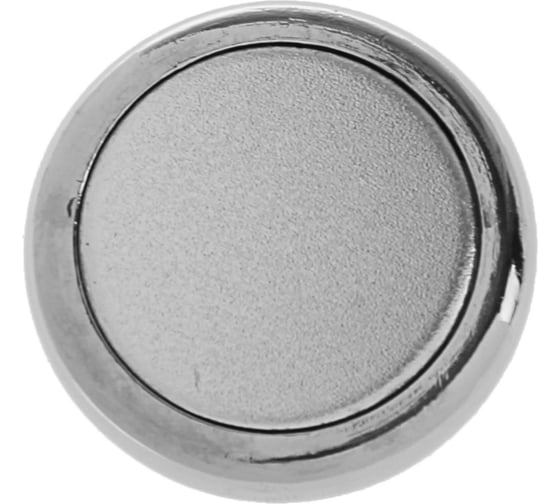 Изображение товара Ручка-кнопка ТУНДРА РК101, цвет хром с белой вставкой 2388006