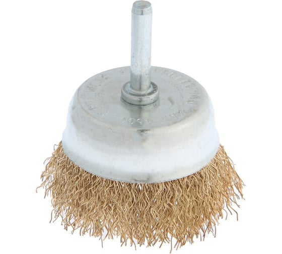 Изображение товара Щетка металлическая со шпилькой, чашка, 65 мм для дрели ТУНДРА 1032350