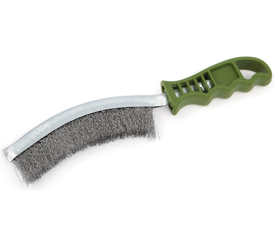 Изображение товара Дугообразная щётка с пластиковой рукояткой, стальная щетина Дело техники 270291